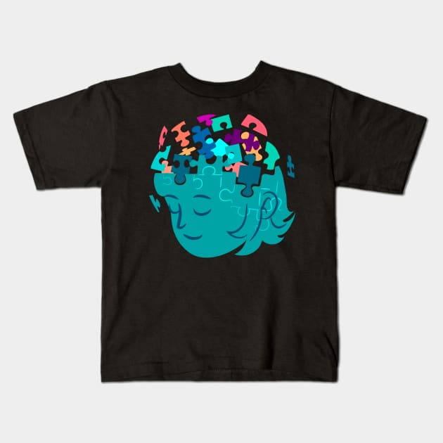 Mental Health Support Kids T-Shirt by Screamingcat